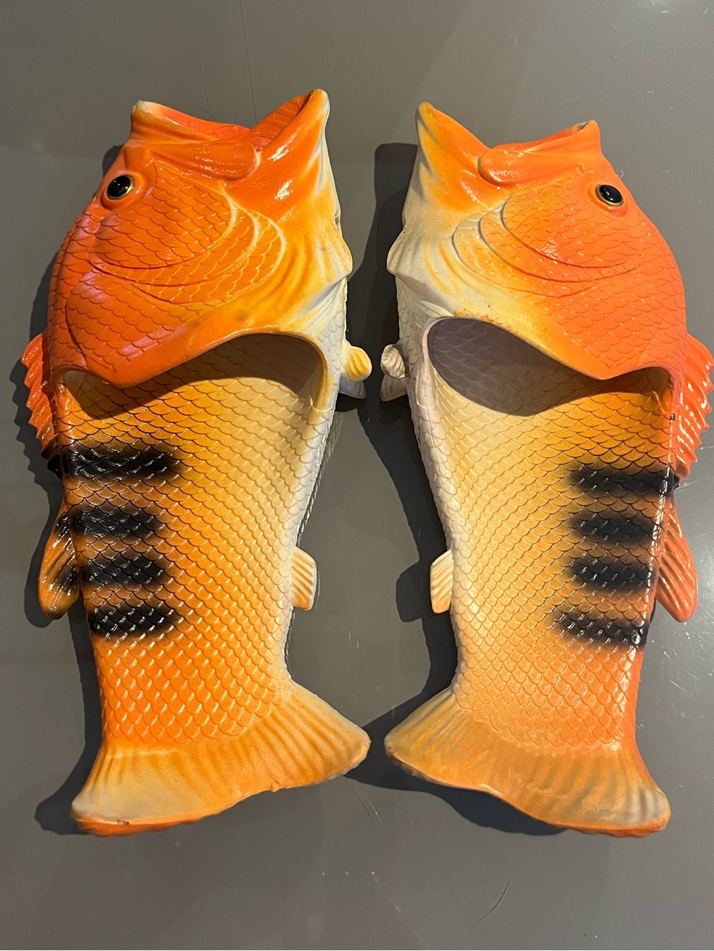 Women’s Orange Fish-Shaped Slip-On Sandals